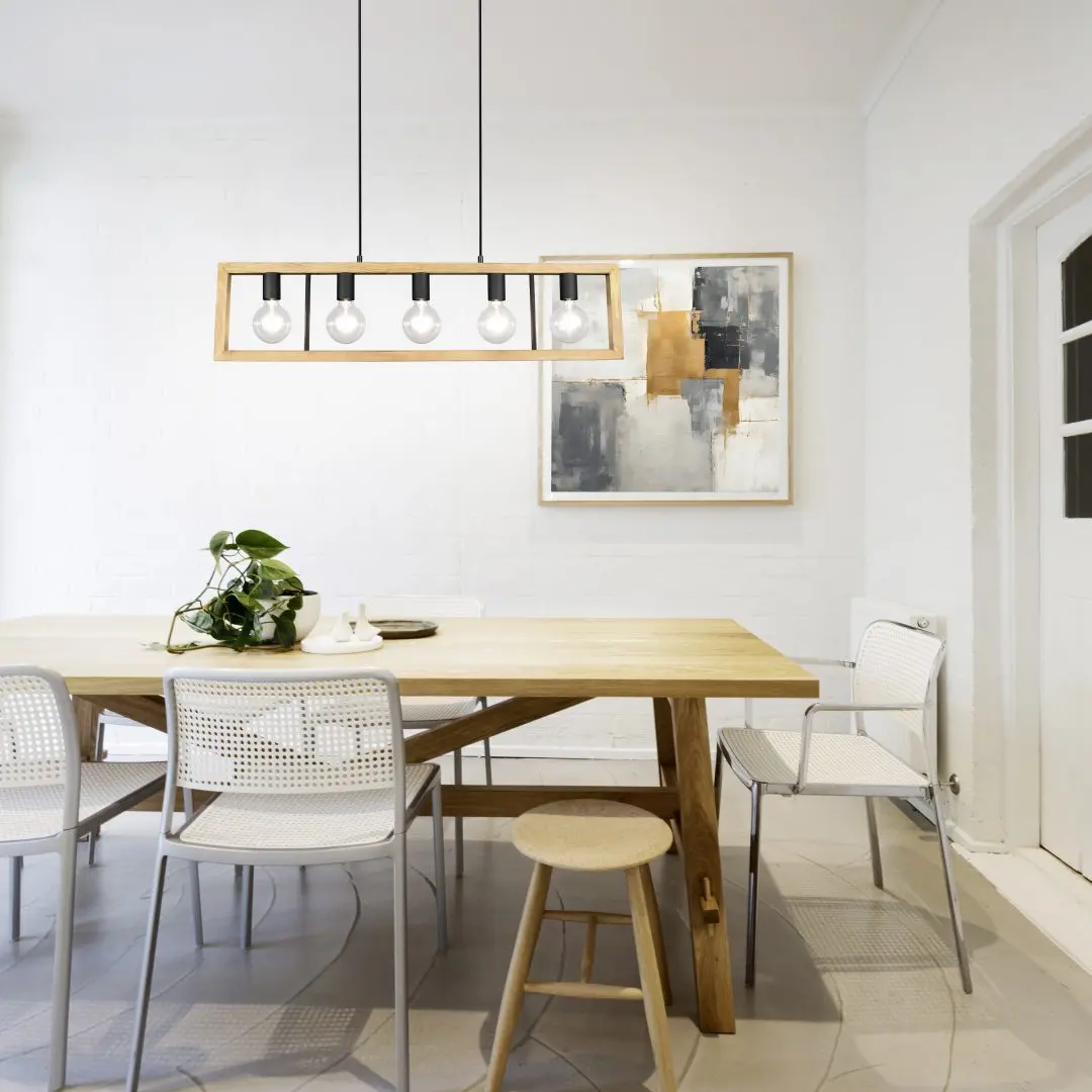 illuminazione in legno per casa