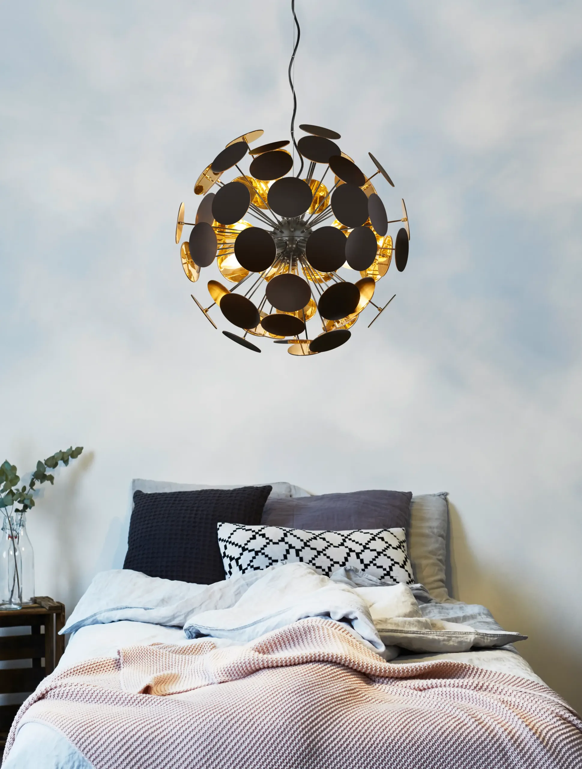 lampadario per camera da letto moderna