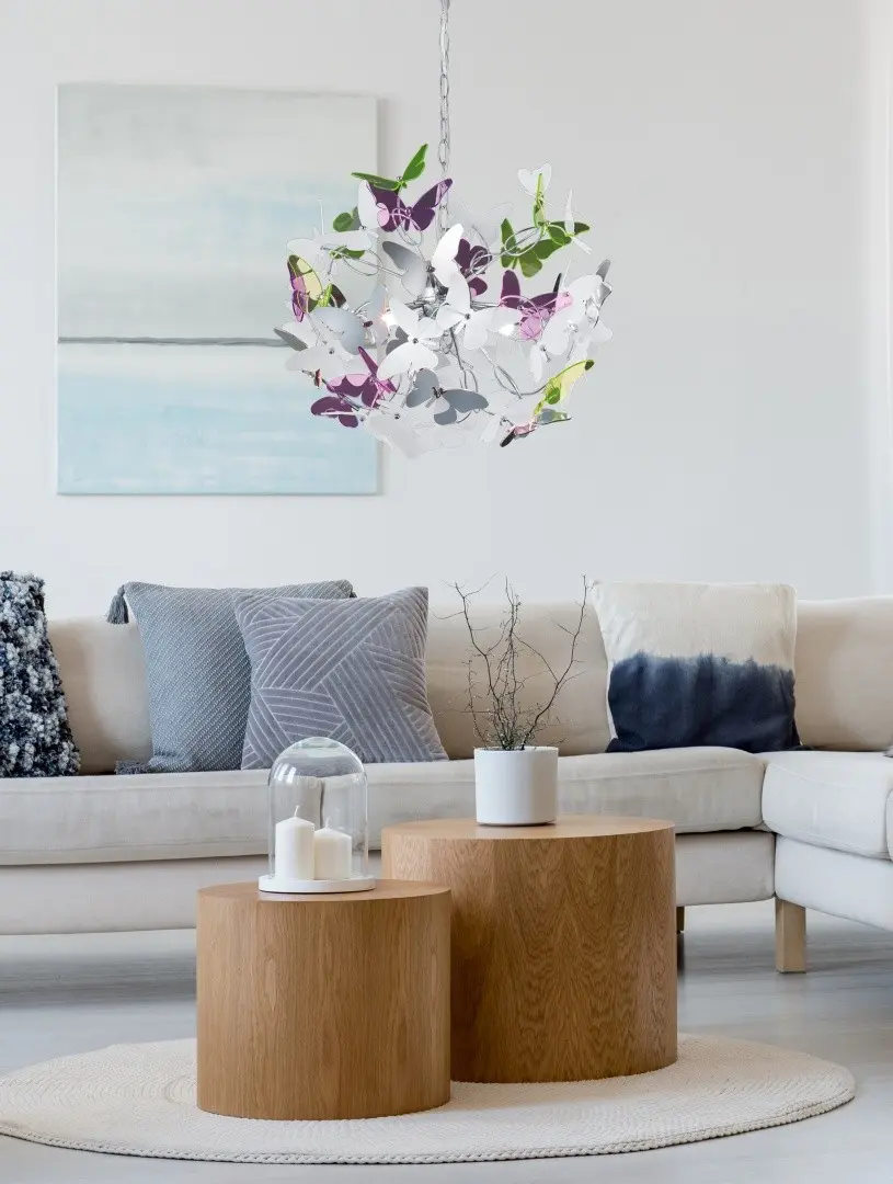 lampadario colorato per soggiorno