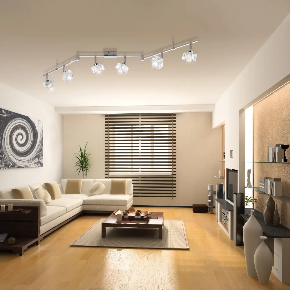 illuminazione con faretti a binario