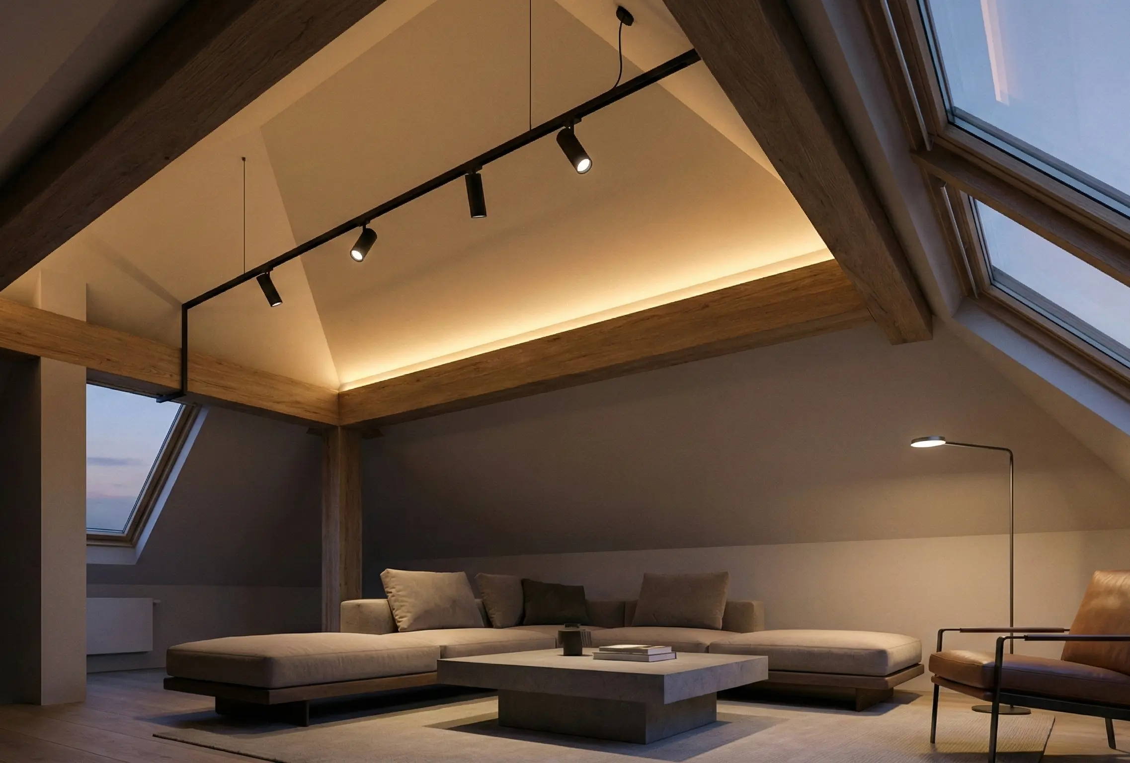 illuminazione mansarda