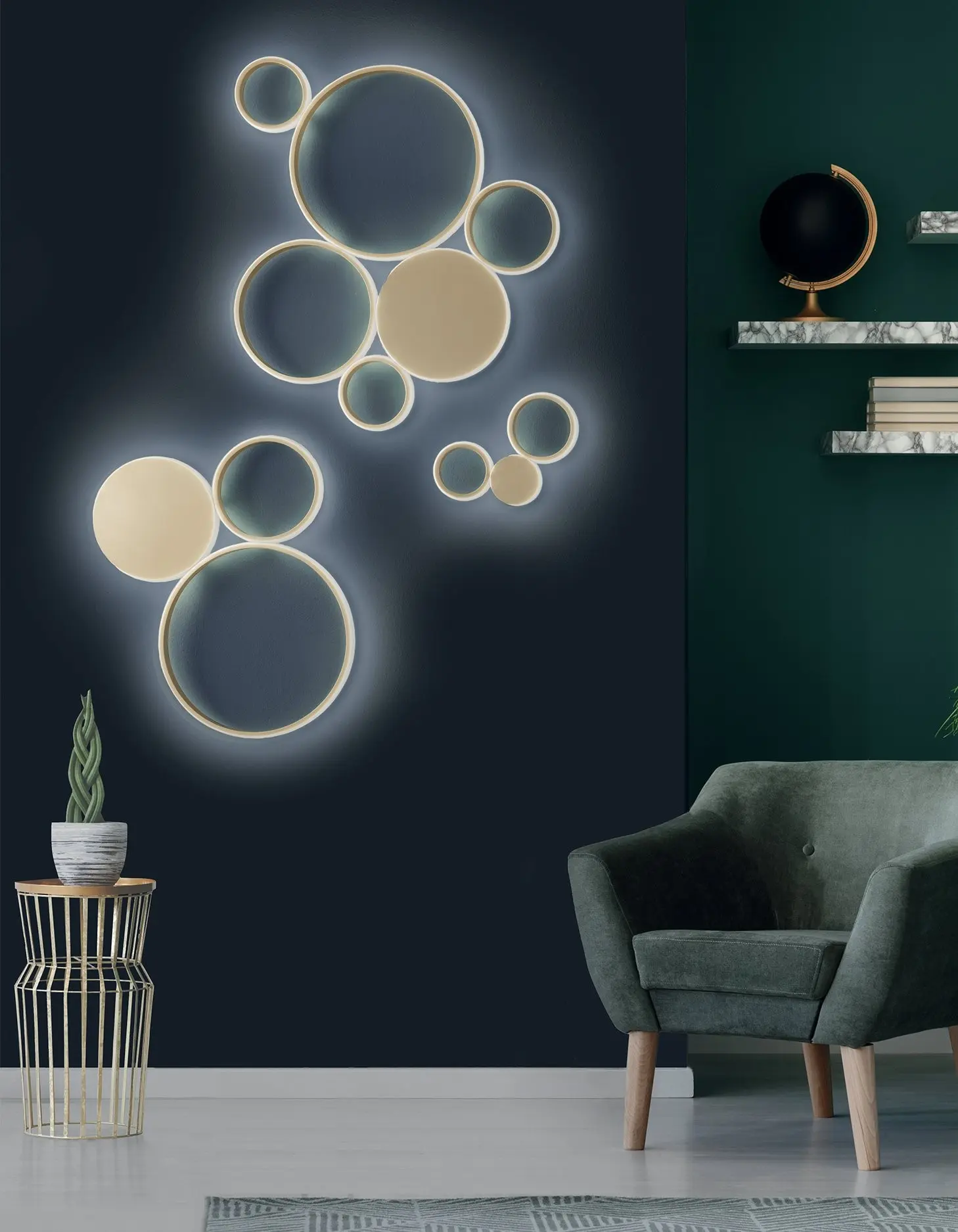 applique a parete in soggiorno